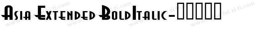 Asia Extended BoldItalic字体转换